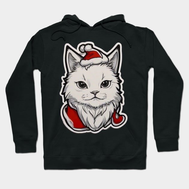 Santa cat Hoodie by Strange-desigN